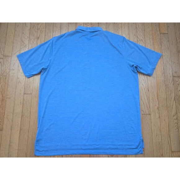 Peter Millar Polo Shirt Mens 2XL XXL Blue Stripe Summer Comfort Golf Performance - Picture 5 of 6